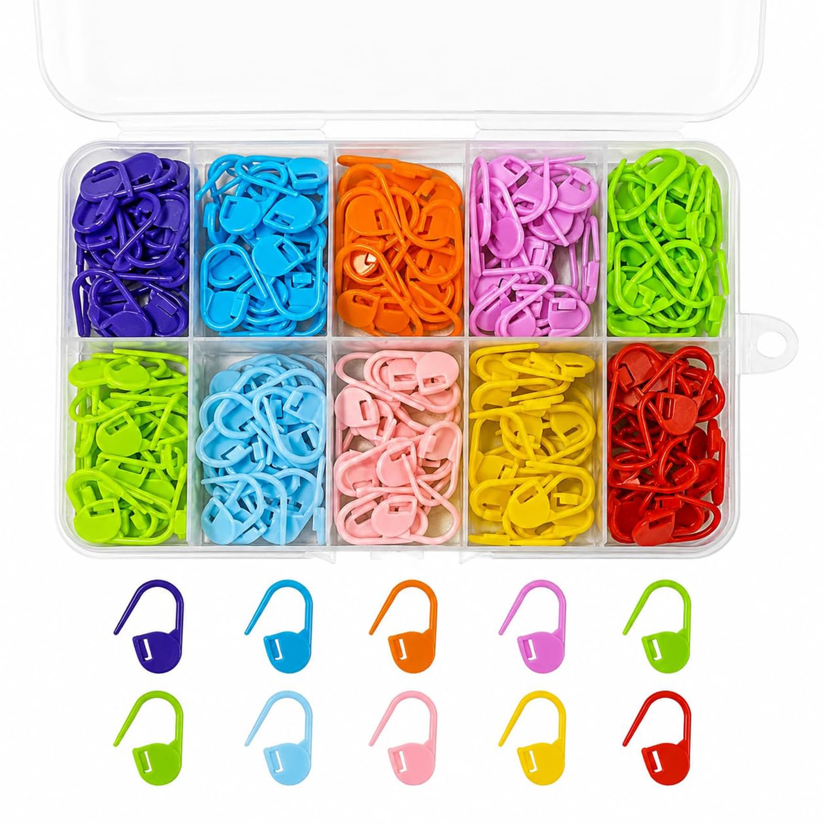 Plastic Open Locking Stitch Markers 150pcs Crochet Ring Knitting
