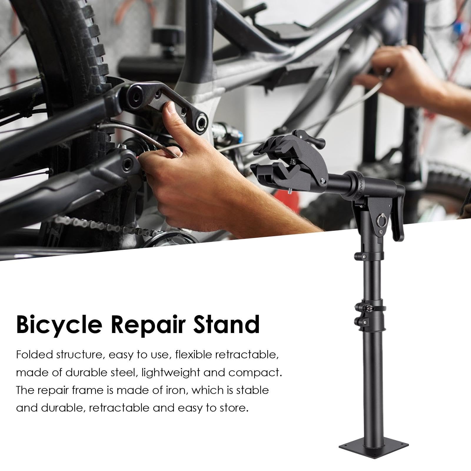 Cavalletto per riparazione biciclette - Cavalletti da lavoro pieghevoli | per biciclette, Cavalletto per riparazione | Altezza del supporto per riparazione bici per meccanico, rack di manutenzi