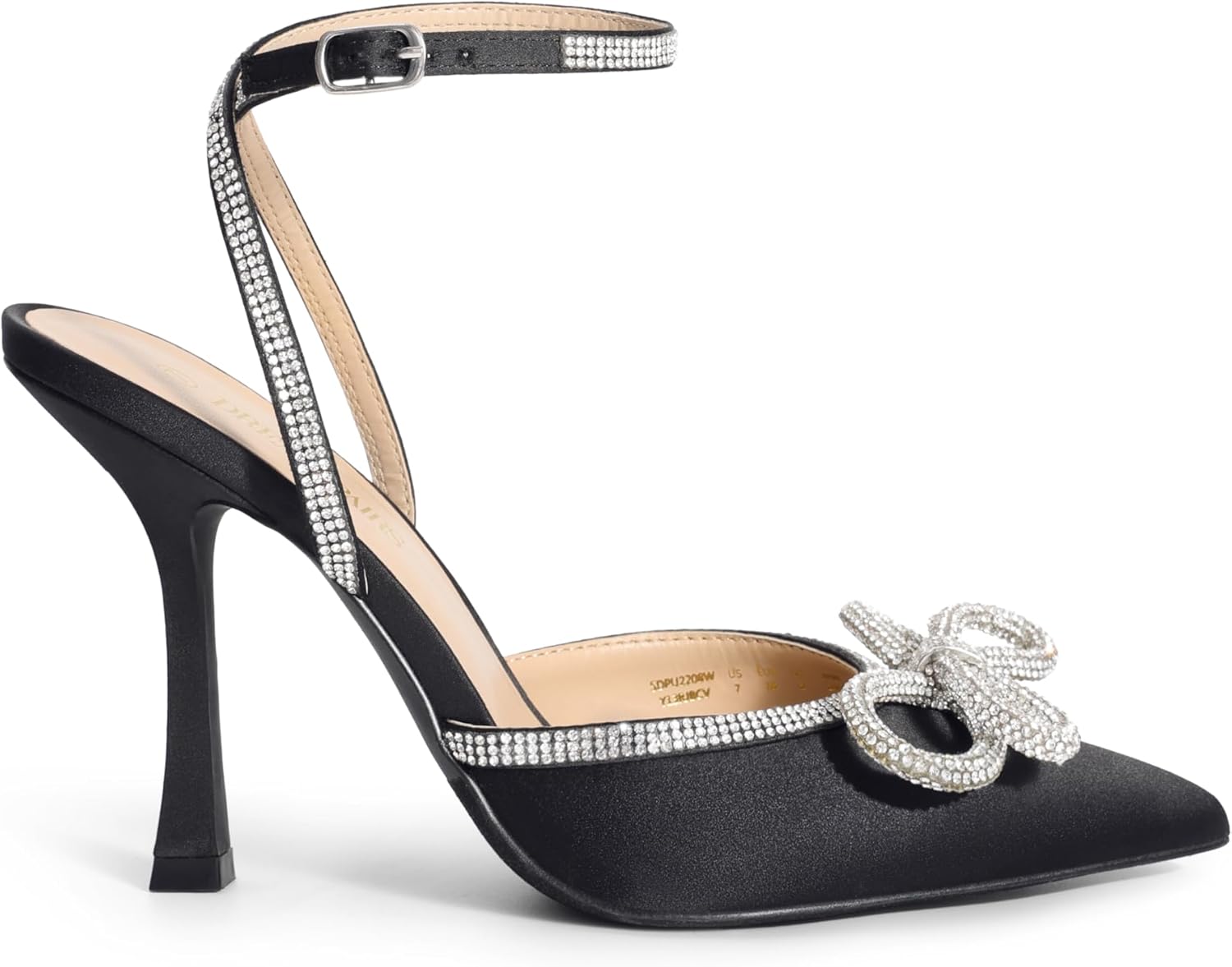 DREAM PAIRS Women's High Heels Destiny Closed Toe Strappy Heels Sexy Rhinestone Ankle Strap Pumps Wedding Bridal Party Dress Shoes Destiny - Image 4