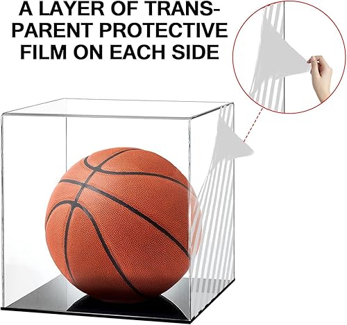 Miniatura 5 de Vitrina transparente de baloncesto, caja de acrílico, almacenamiento de fútbol, baloncesto, coleccionable, soporte de recuerdos deportivos con