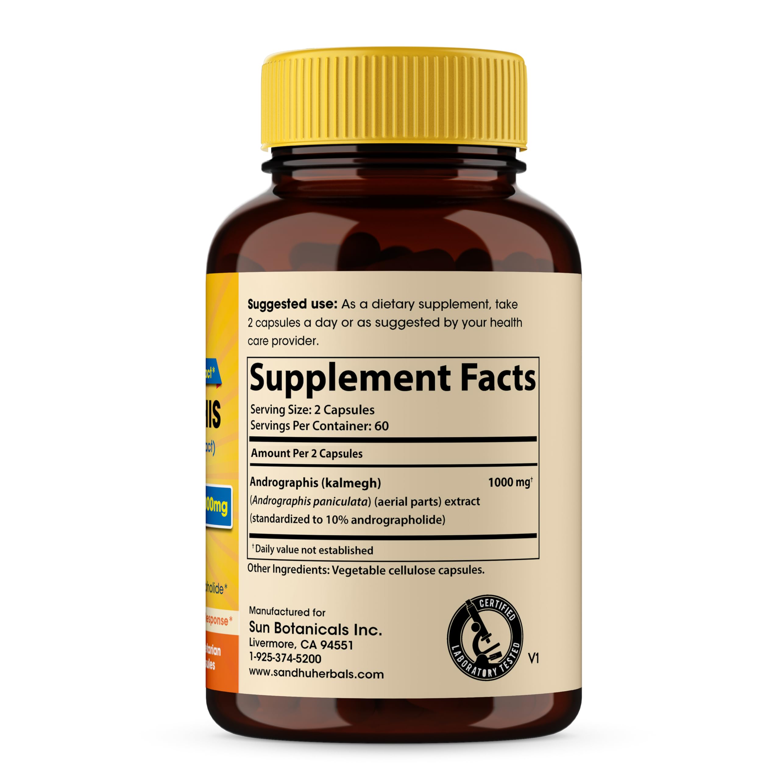 SANDHUHERBALS Andrographis Paniculata Kalmegh for Immune and Liver Health Support| 120 Vegetarian Capsules, 2 Months Supply| Ayurvedic Herbal Vegetarian Supplement Complex — Amazon image 2