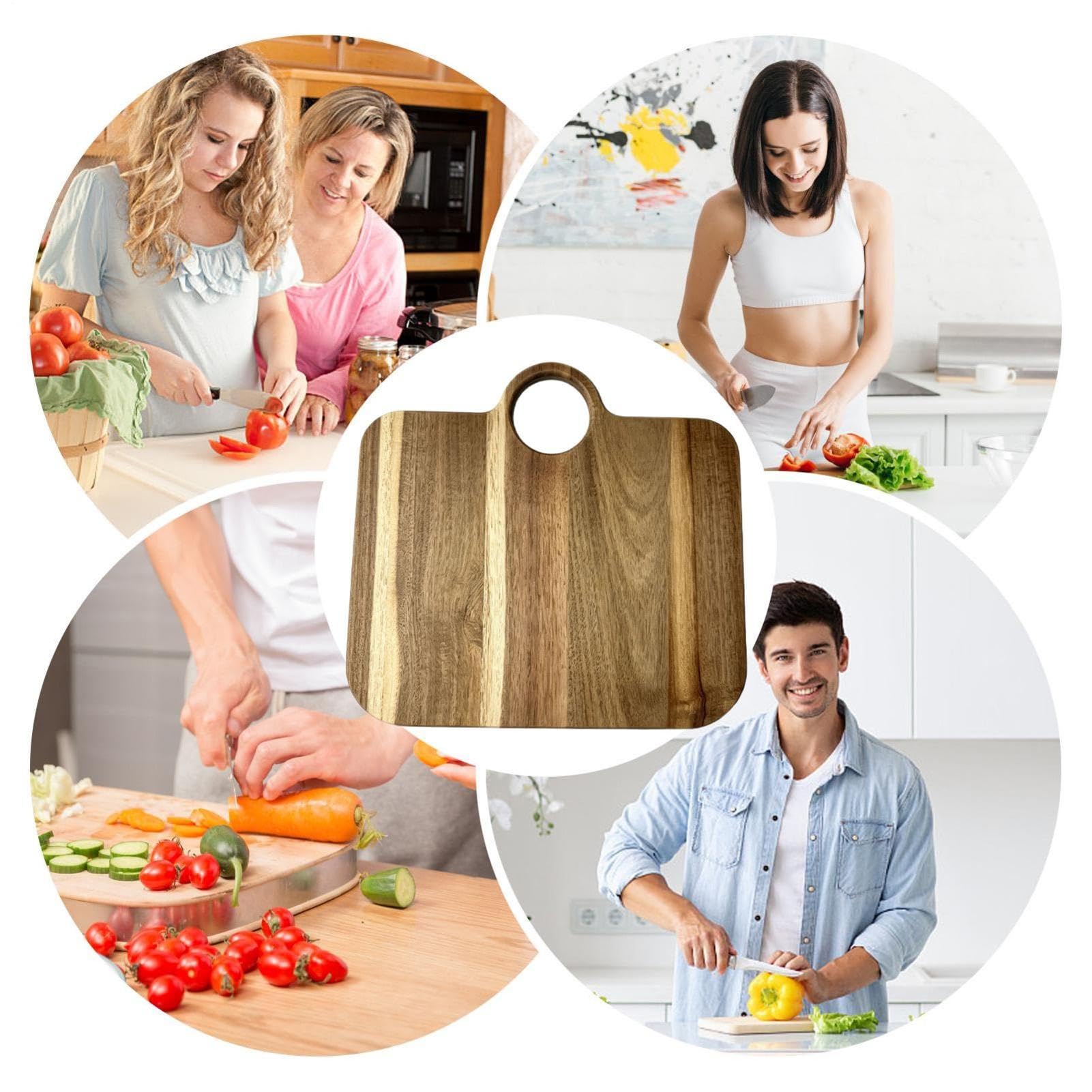 Tabla de Cortar Bandeja Decorativa para Cocina | Tabla de Madera para Queso para Carne, Verduras, Fruta, Queso, Aperitivos, Cocina y