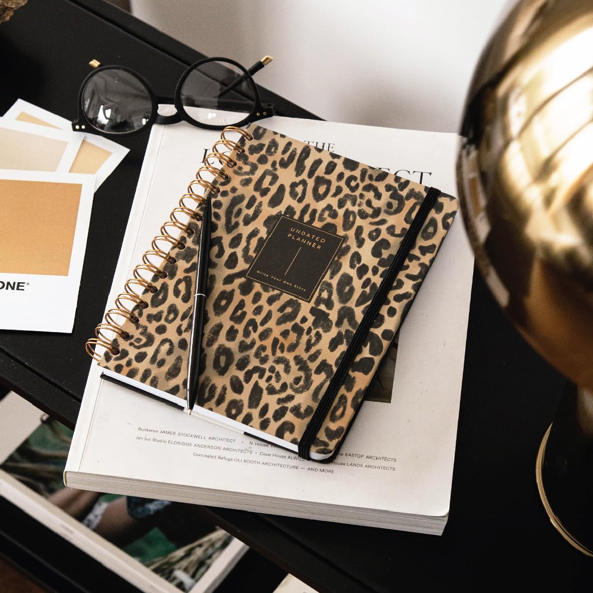 PAPERORA A5 Spiralli Süresiz Planlayıcı Ajanda Leopar - 15x21