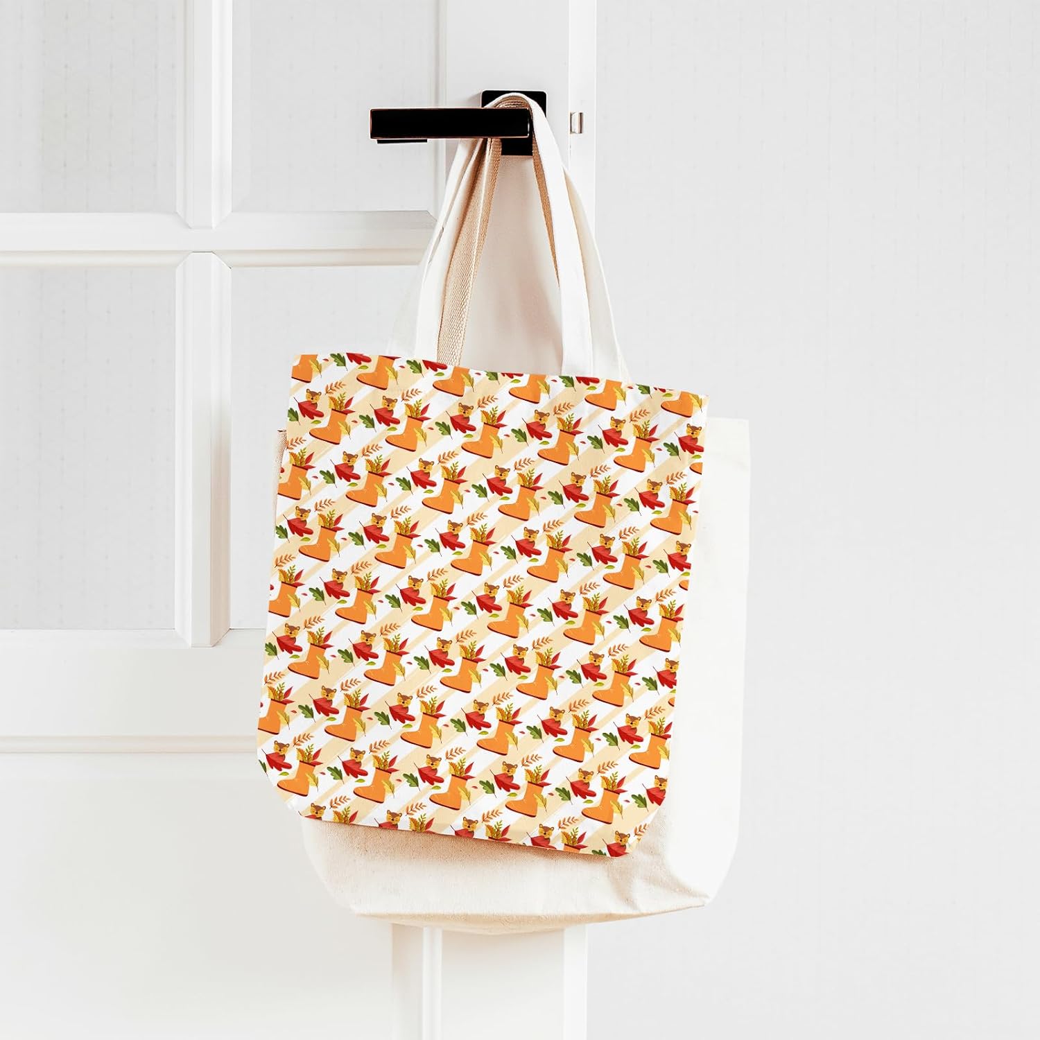 JarThenaAMCS 12 Pcs Fall Cotton Fabric Bundles Pumpkin Maple Leaf Mushroom Acorn Fat Quarters Autumn Thanksgiving Quilting Patchwork for DIY Craft Home Party Decor, 18 x 22 Inch