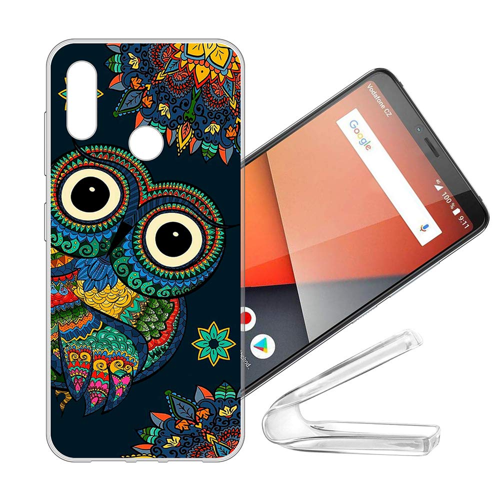 vingarshern Case for Vodafone Smart X9 Cover Slim Fit Soft,Ultra Flexible TPU Bumper Cover for Vodafone Smart X9 Case Silicone Shell Protector,Color Owl
