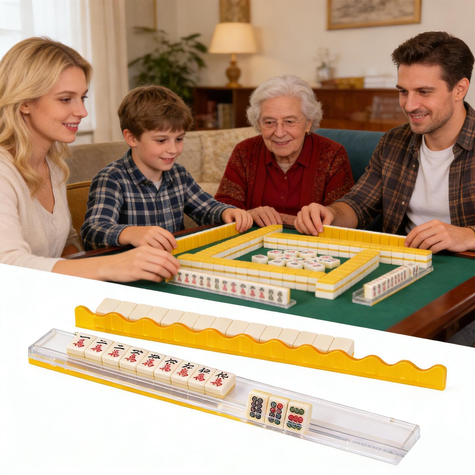 Supporto Per Il Del Mahjong Supporto Per Tessere In Acrilico Trasparente | Rastrelliere E Spingitori Per Tessere Mahjong Per Raduni Familiari, Vacanze E Celebrazioni Festive