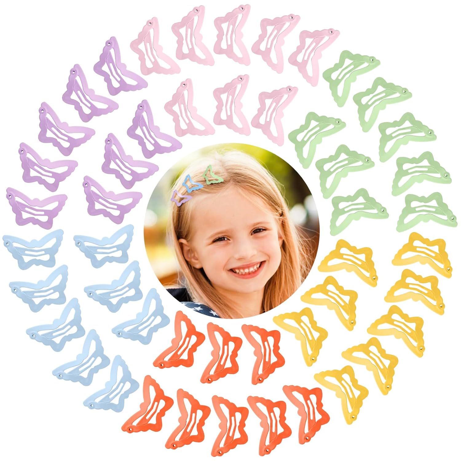 50 PCS Mini Butterfly Hair Clips for Girls Butterfly Clips