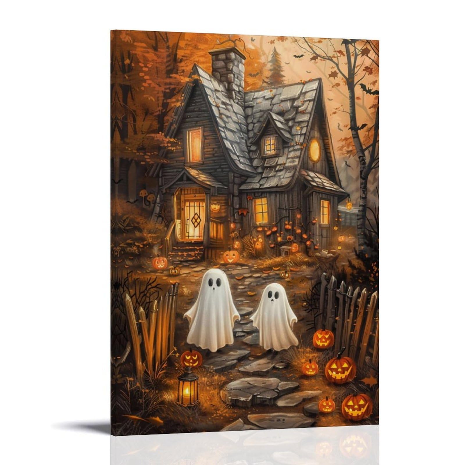 HUERYRYHY Autumn Cottage Spirits 04 Poster Wall Art Canvas Vintage Aesthetic Painting Decor for Rooms 20x30inch Frame-style