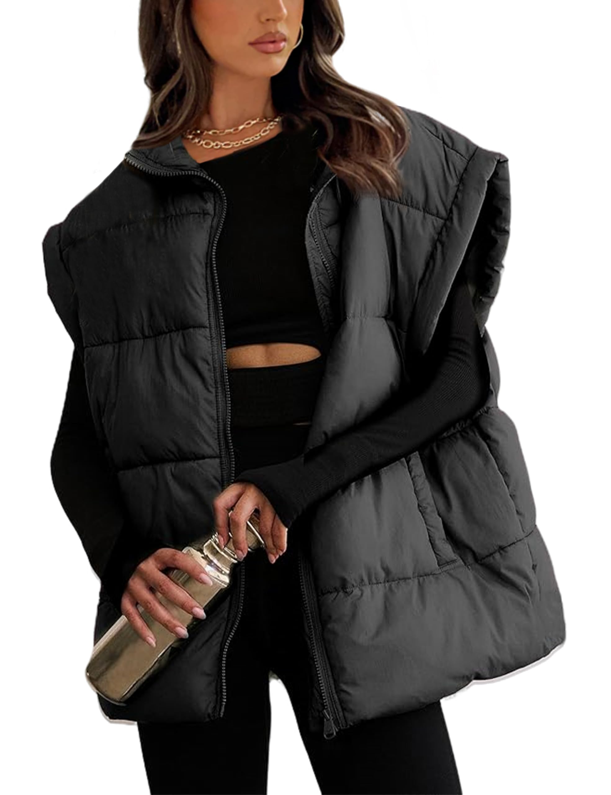 AMEBELLE Women's Oversized Puffer Vest