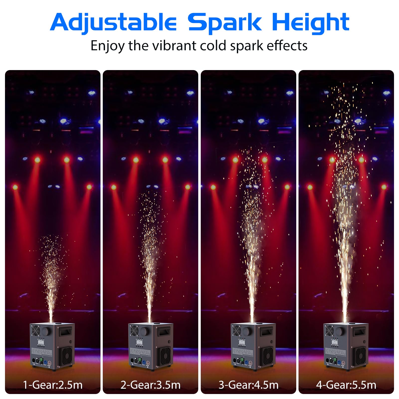 Pirotecnici Macchine DMX Cold Spark Macchina con Riscaldamento a Resistenza per feste, Natale, DJ, matrimoni, eventi sportivi