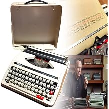 Classic Manual Typewriter for Writers,Durable Word Processor with Twin Spool Black Red Ribbon,Retro Design for Nostalgic Writing Experience