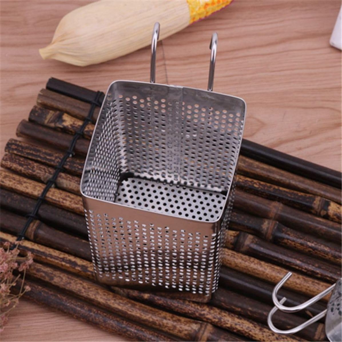 2pcs Chopsticks Holder Organizer Draining Rack Stainless Steel