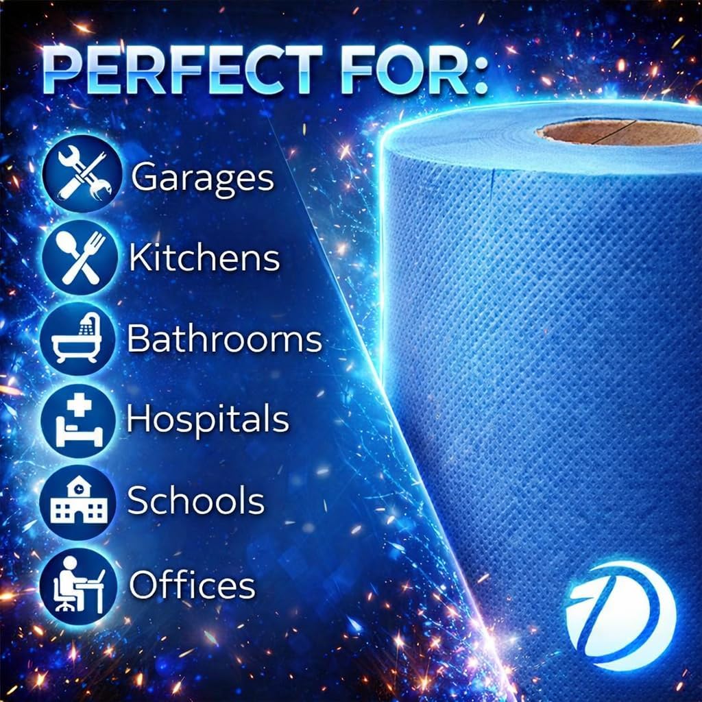 12 x Centre Feed Rolls Blue Tissue Paper Roll (2 Ply)
