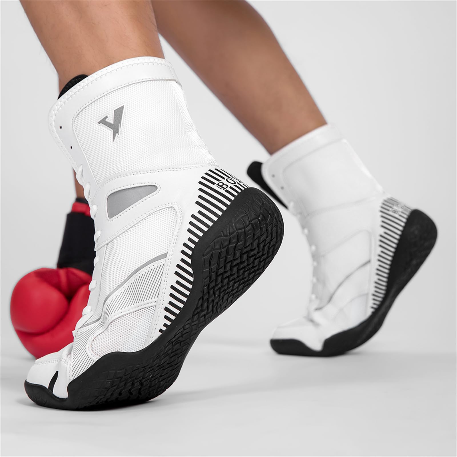 Zapatillas Lucha Boxeo Hombre Botas Interior Entrenamiento Combate