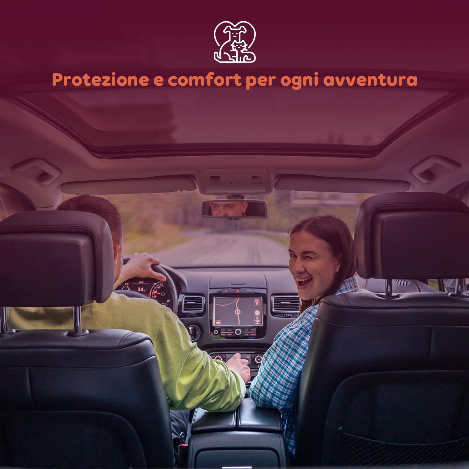 Wintem Transport pour Chien de Voiture pour Petite Taille (jusqu'à 5 kg) – Siège Auto pour Chien 28 x 39 x 39 cm avec Laisse de sécurité intérieure – Tissu Oxford imperméable et Respirant – Facile à