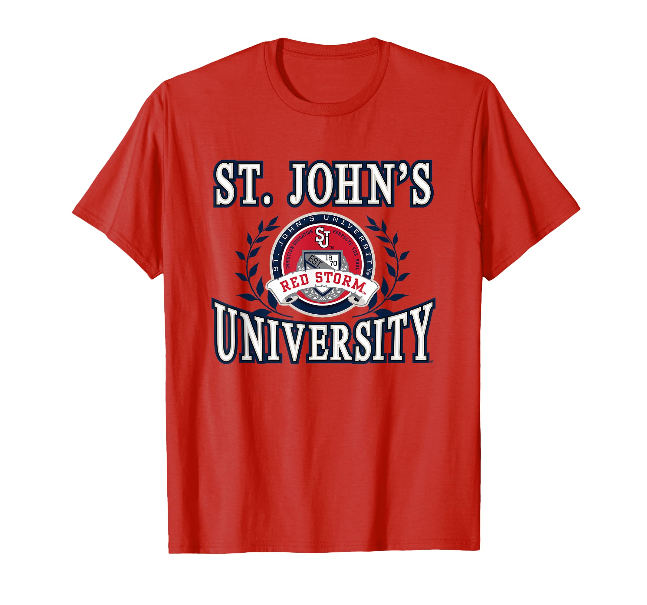 St. John's Red Storm Laurels Team Color Officially Licensed T-Shirt