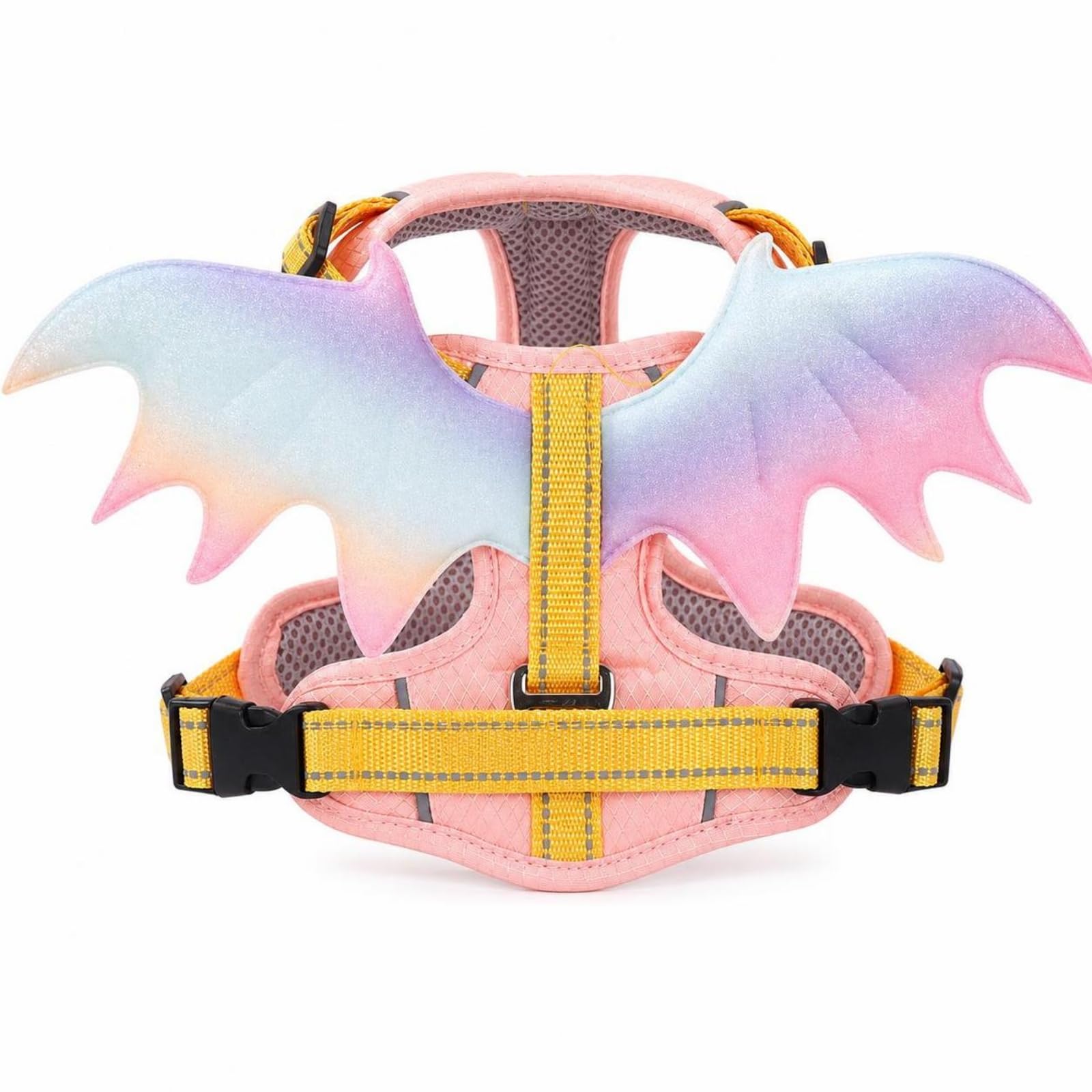 Colcolo Arnés de Pecho Ajustable Perro Arnés Antitirones Chaleco para Mascotas Arnés con con Diseño de 3D y Sujeción Segura Distribución Uniforme de Presión, Array, Rosado, L