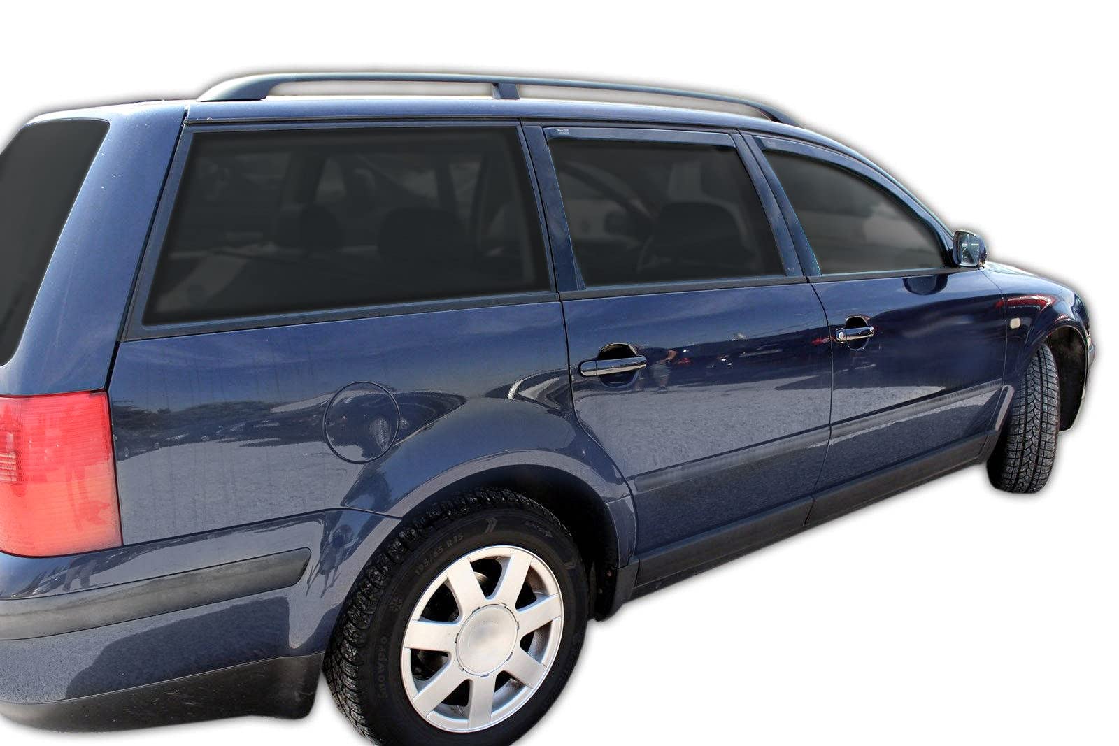 J&J AUTOMOTIVE Windabweiser passend für Volkswagen Passat B5 Kombi 1997-2004 4tlg, Heko Regenabweiser Vorne Hinten Getönt Dunkel Passform