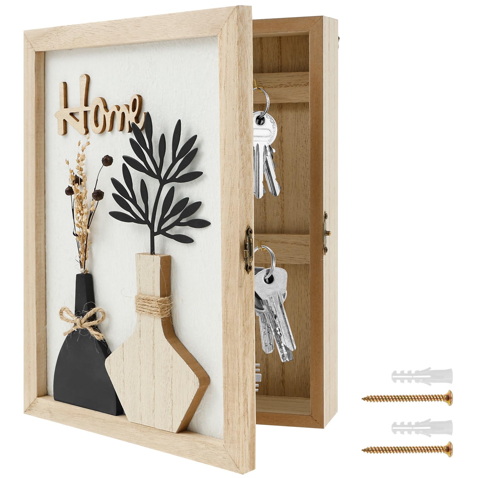 Amazon.com: Wooden Key Box, Key Holder Wall Mount Decorative