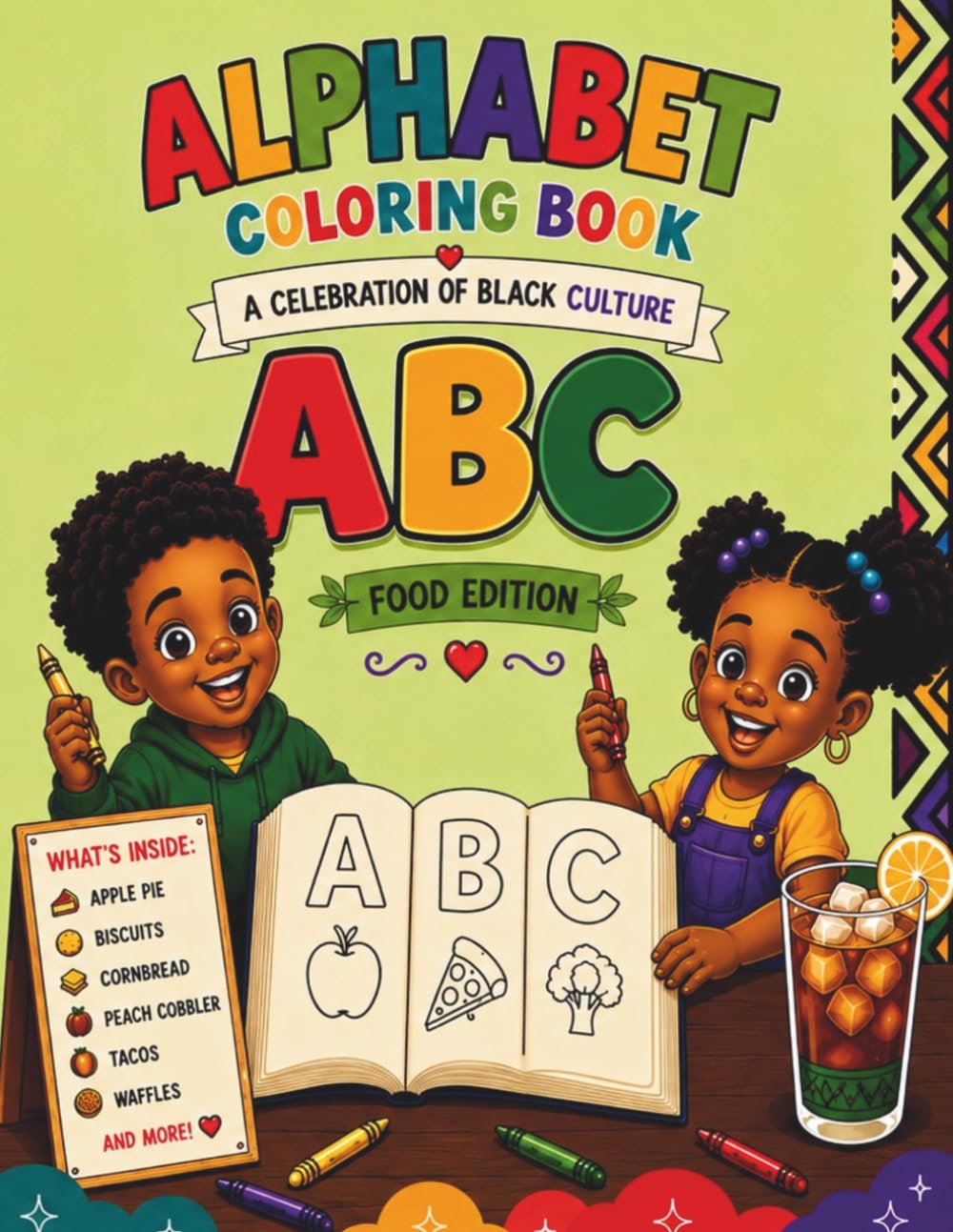 Alphabet Coloring Book: Food Edition: A Celebration of Black Culture
