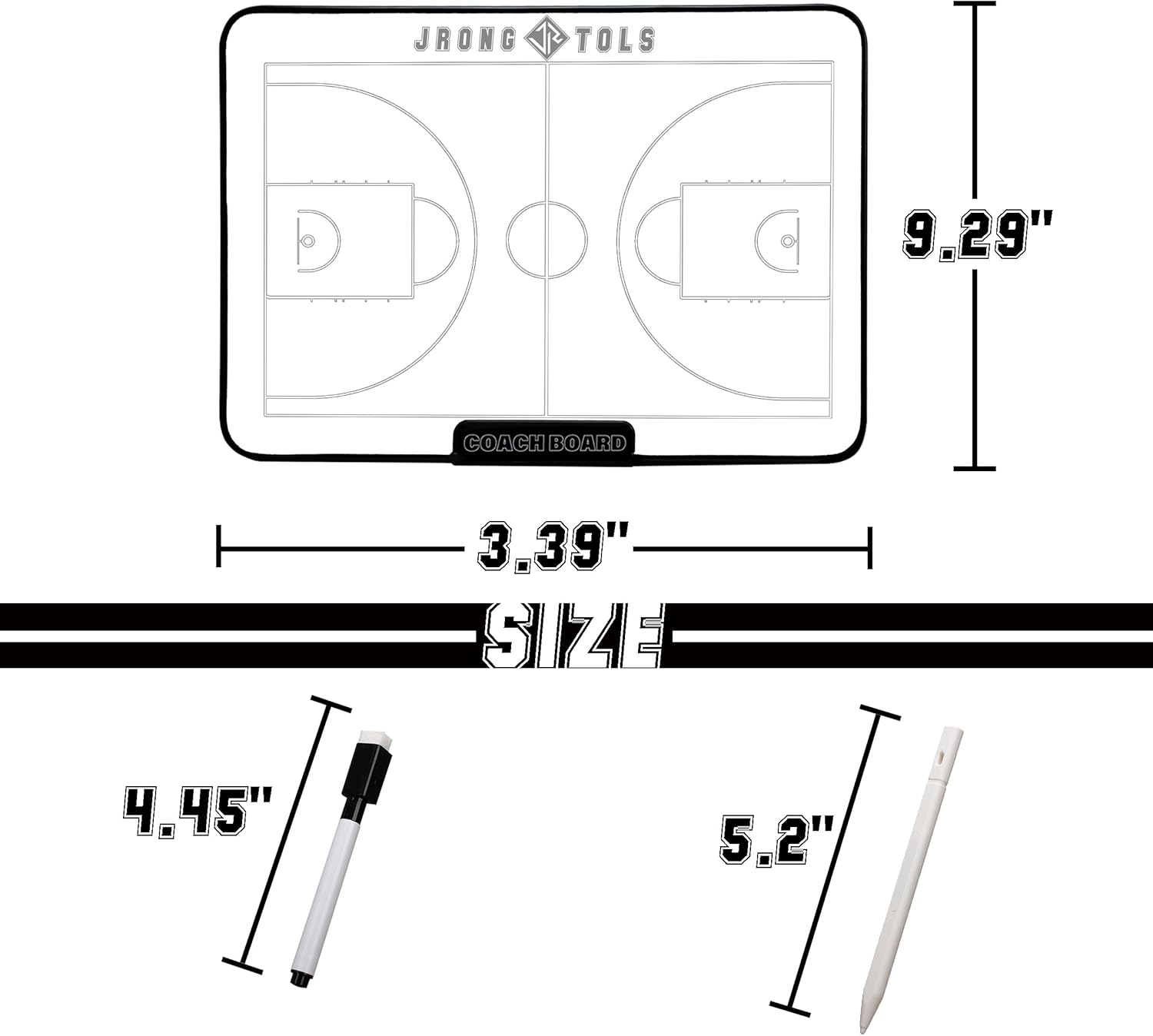 Double-Sided Electronic Coaching Board 15.5 Inch LCD Screen Basketball Tactical Coach Board with Stylus Pen, Dry Erase Pen and Eraser, Magnets for Training Teaching