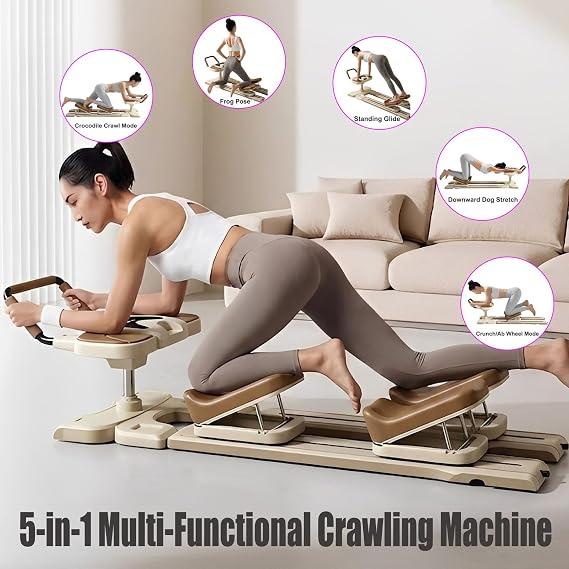 Spine Twist And Stretch Trainer Adjustable Back Stretcher Machine LED Counter Home Exercise Equipment for Lower Back Pain Relief Spine Decompression Leg Stretching & Core Activation