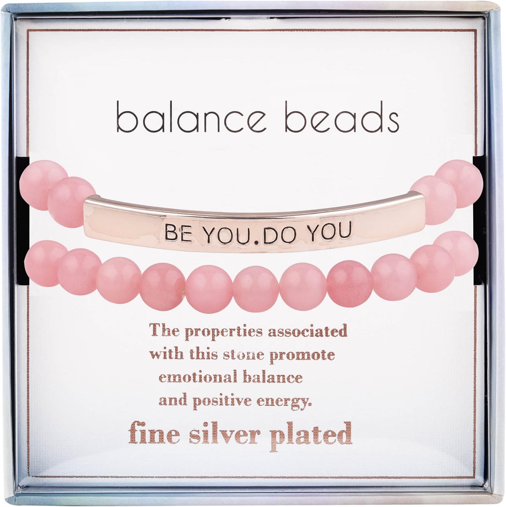 LOUMILEO2PC Natural Stone Bead Bracelets for Women Tiger Eye 7 Chakra Pink Crystal Rose Quartz Lava Stone Bead Bracelet 8mm Stretch Bracelet for Men Stress Relief Anxiety Yoga Beads Bracelet