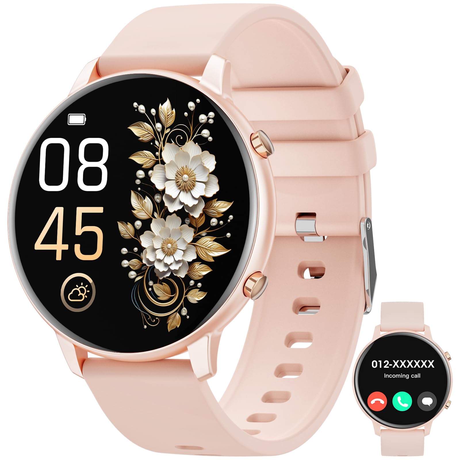 Hwagol Reloj Inteligente Hombre Mujer, 1.39" HD Smartwatch Hombre con Bluetooth Llamada, Reloj Smart Watch con 140+ Modos Deportivos/Pulsometro/SpO2/Sueño, Relojes Inteligentes para Android iOS