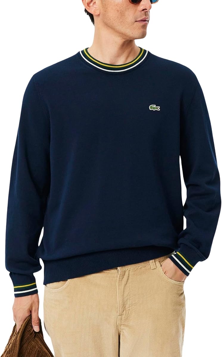 Lacoste Men's Striped Cotton Jersey Sweater