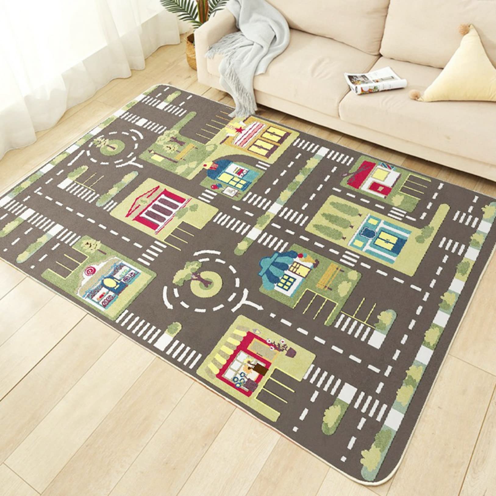 Amazon.co.jp: 子供ゲームパッド 遊びマット 道路交通 数字柄