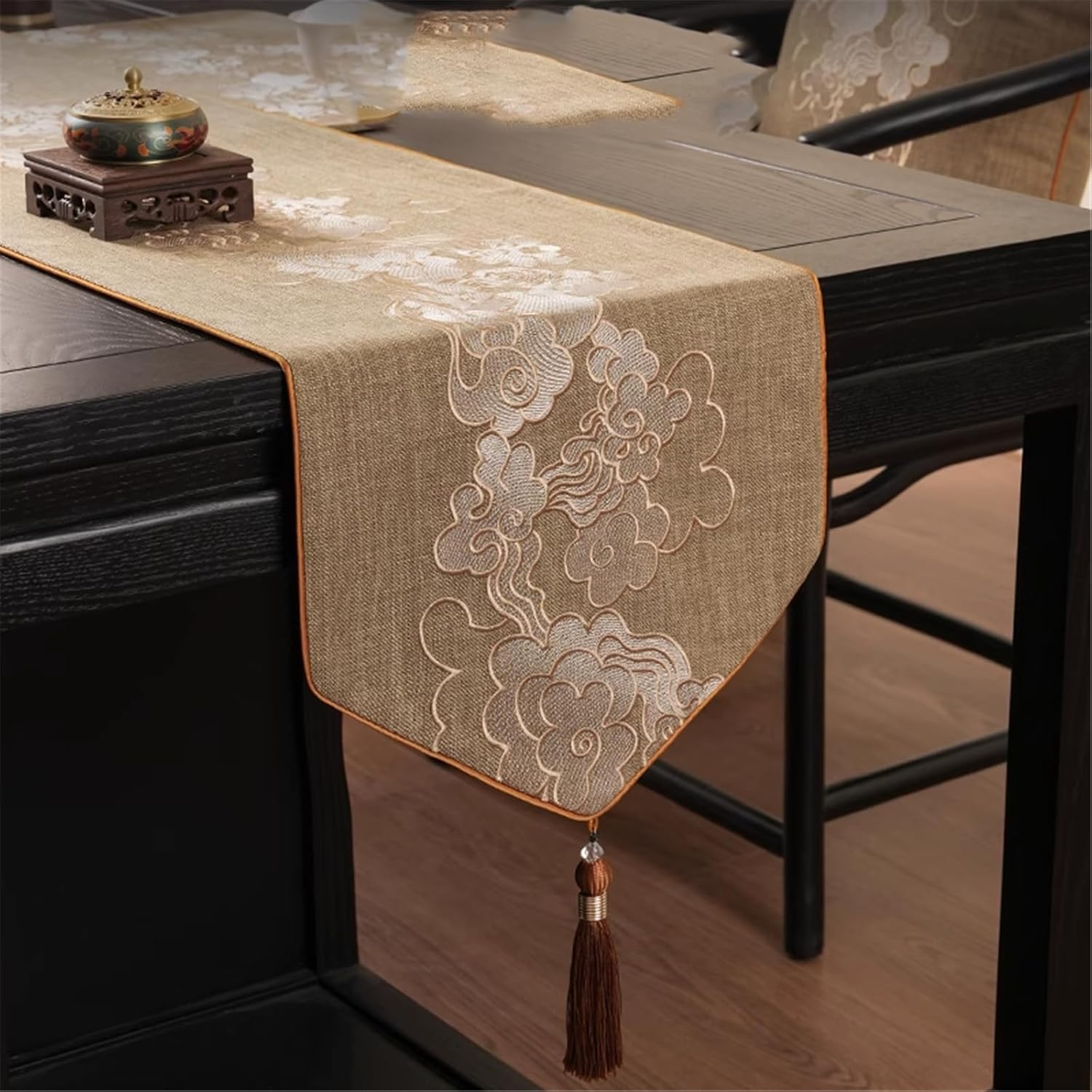 Exhibition Tea Tablecloth Table Mat, Tea Flag, Absorbent-style2-33 * 210cm