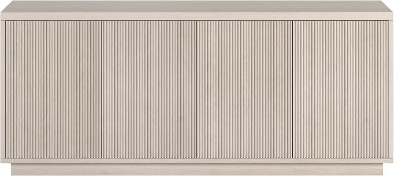 Henn&Hart 57" TV Stand for TVs up to 65", Beech White image 4
