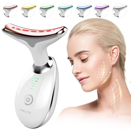 ANLAN Masajeador Facial Reafirmante, Masajeador Cara Cuello Electrico para Reduc