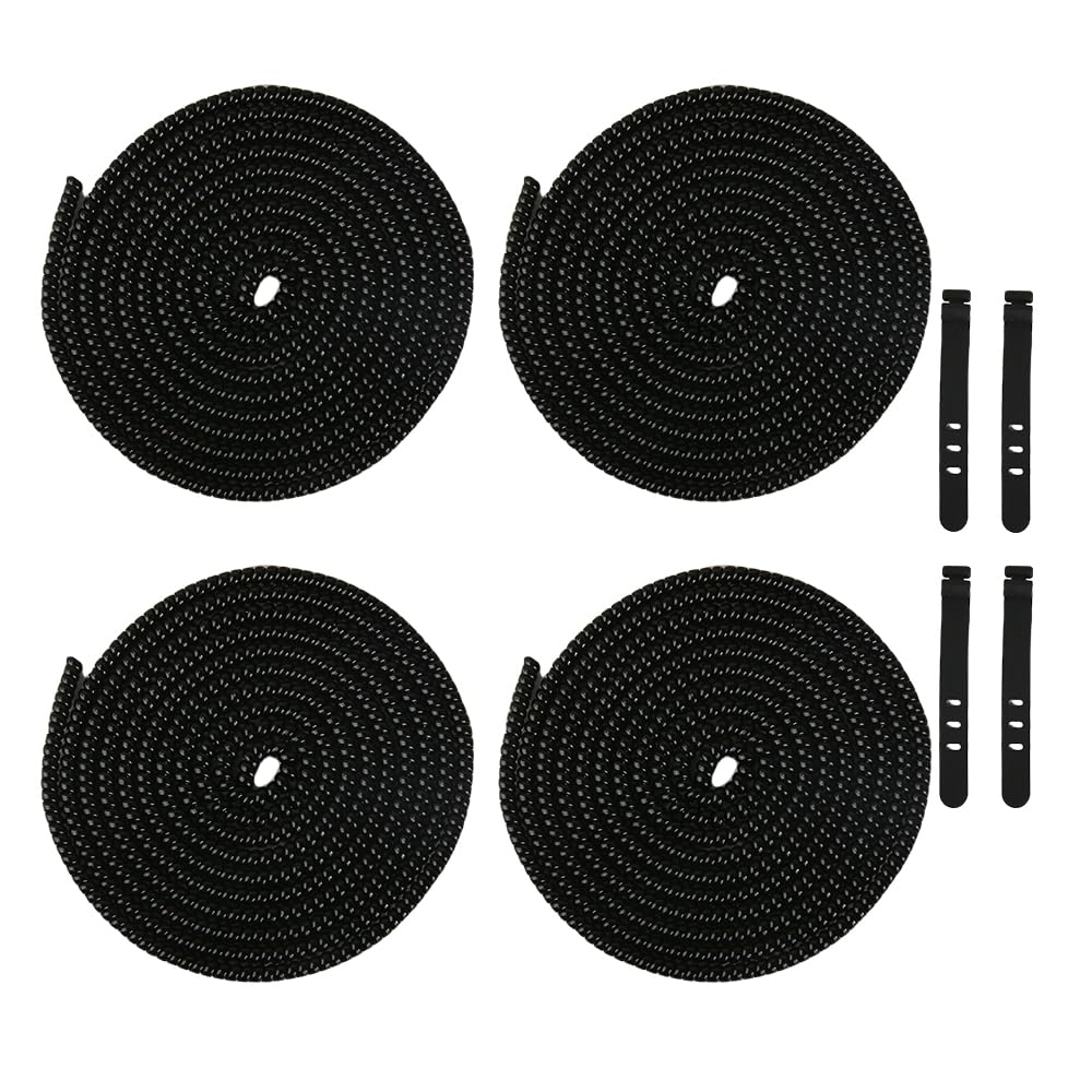 QLD COVER 4pcs 1.6M(5.25FT) Spiral Cable Protector, Multicolor Suitable for Most Phone/Pad/Laptop USB Wire Cord Savers Protection Cover Anti-break Wrap Charger Data Line Cables Sleeves, Pearl Black
