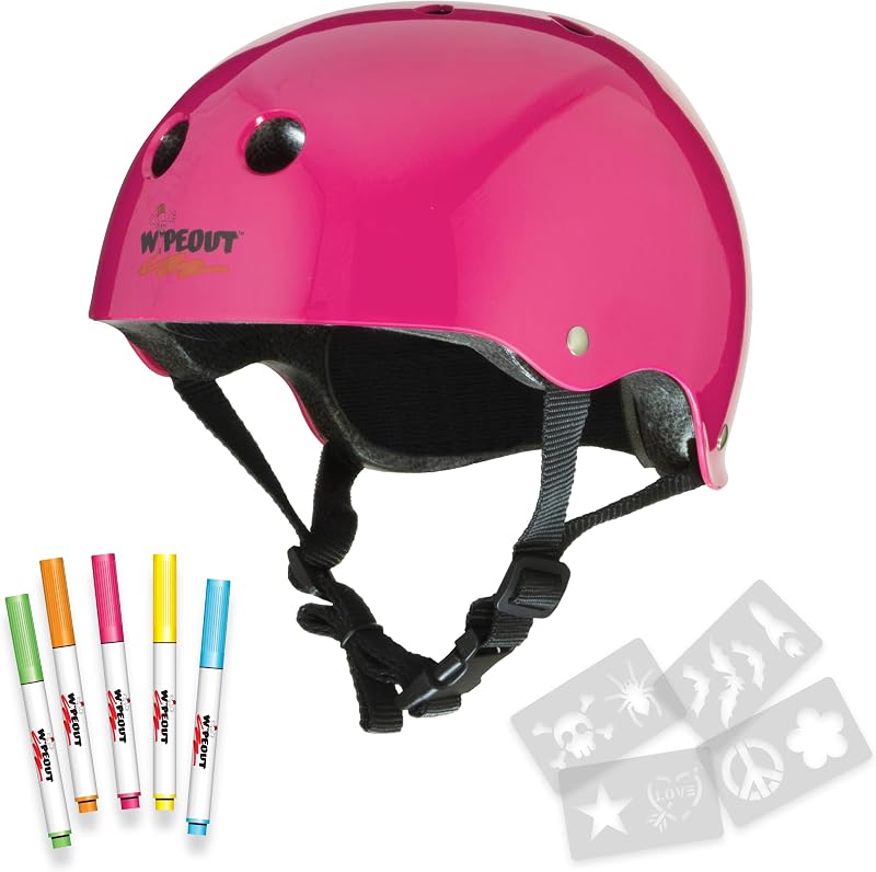 Casco para niños de borrado en seco: ideal para bicicletas, patines, scooters, patinaje en línea y patinaje sobre ruedas