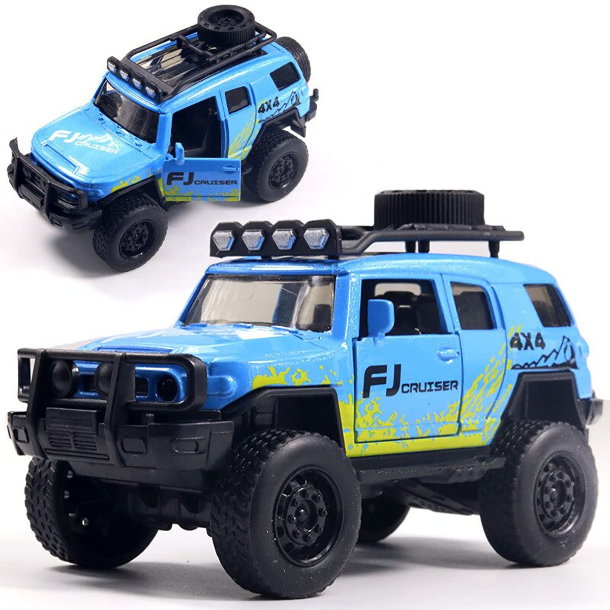 Magicwand 1:36 Scale Die-Cast Off-Road【Random Design & Color】 Cruiser with Openable Doors and Pull Back Action【Pack of 1 Pc】