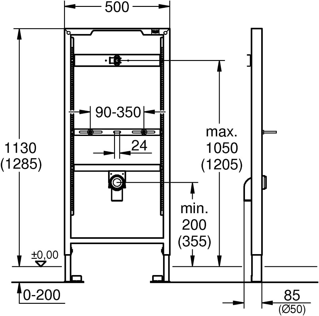 Grohe urinal-element RAPID SL for use with urinal, without mixer 38517001