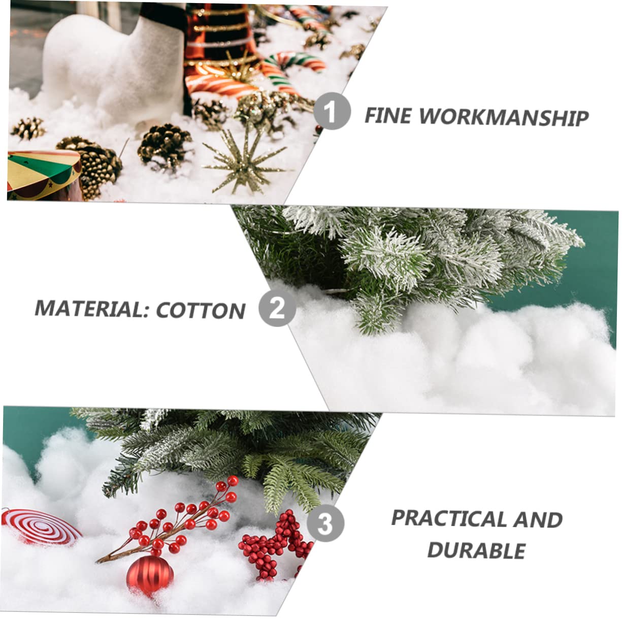 5 Stücke Schnee Decke Für Weihnachten Dorf Gefälschte Schnee Dekoration 3D Ornamente