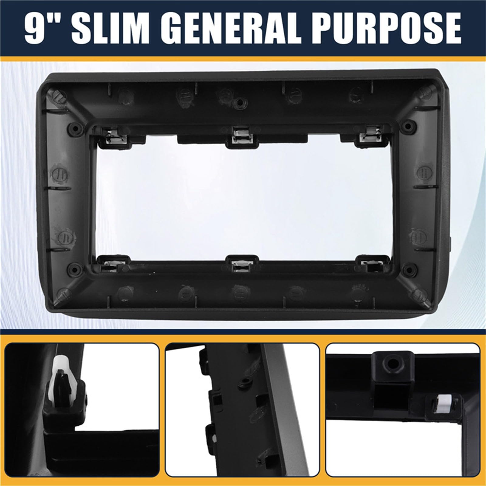 Lecteur DVD de Voiture Cadre Adaptateur de Cadre de Tableau de Bord pour Fiat Croma 2005-2010 9 Pouces, kit de Montage pour Tableau de Bord Auto Radio Cadre