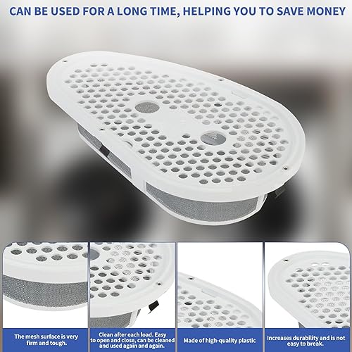 Miniatura 6 de LDR3822HQ1 LDR3822PQ2 Filtro de pelusa para secadora con cubierta apta para ltg5243dqc wet4024ew0 lte5243dq6 lte5243dq9 lte5243dqa wet4024hw0