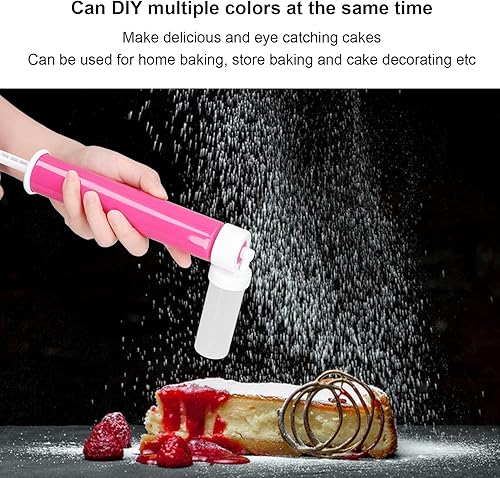 Miniatura 5 de Kit de pistola de pulverización manual para pasteles, aerógrafo manual para pasteles, herramientas de decoración con purpurina, herramientas de