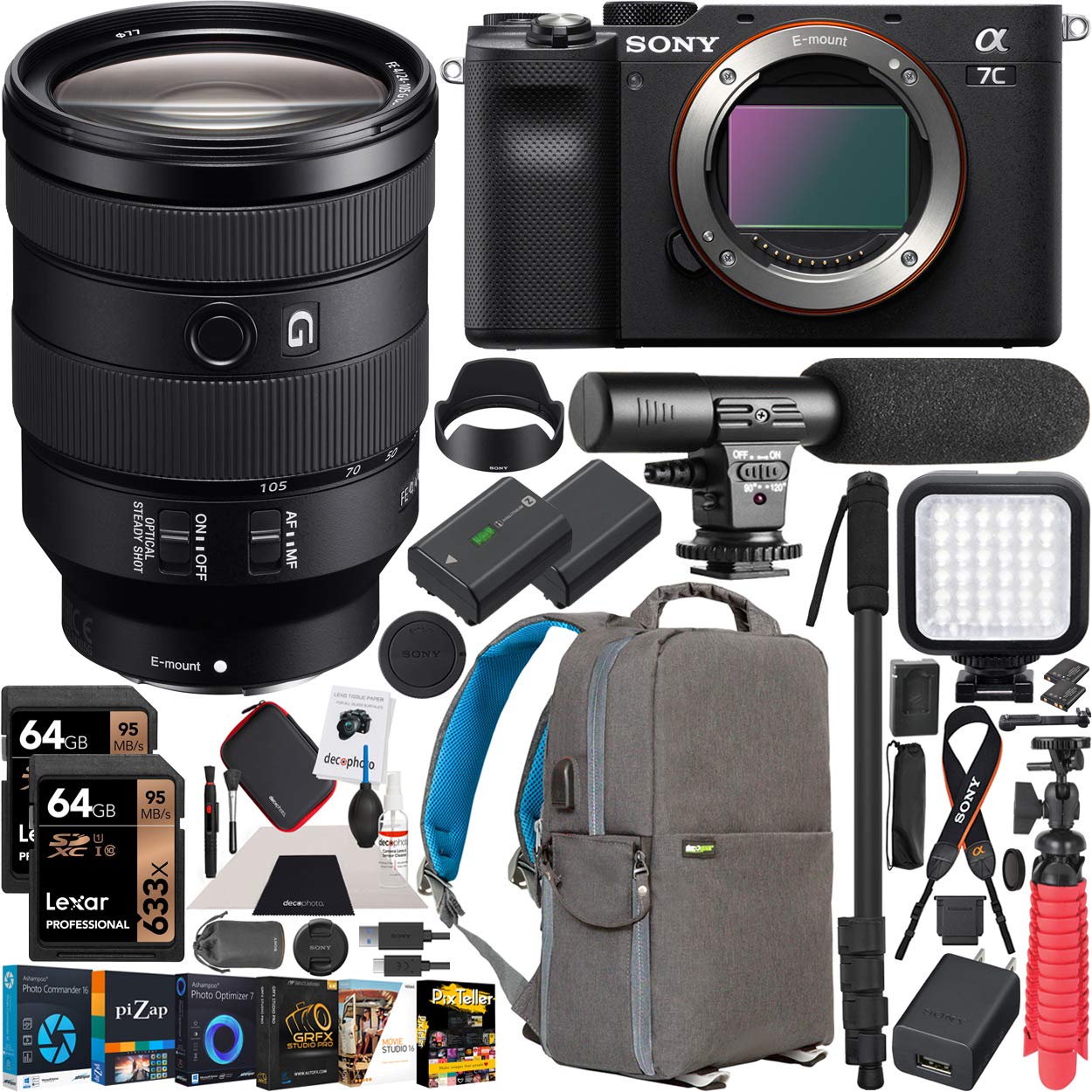 Amazon.com : Sony a7C Mirrorless Full Frame Camera Body FE 24 