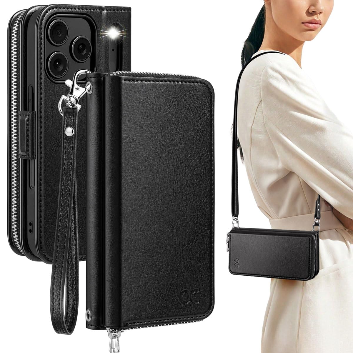 Amazon.com: OCASE for iPhone 17 Pro Crossbody Wallet Case