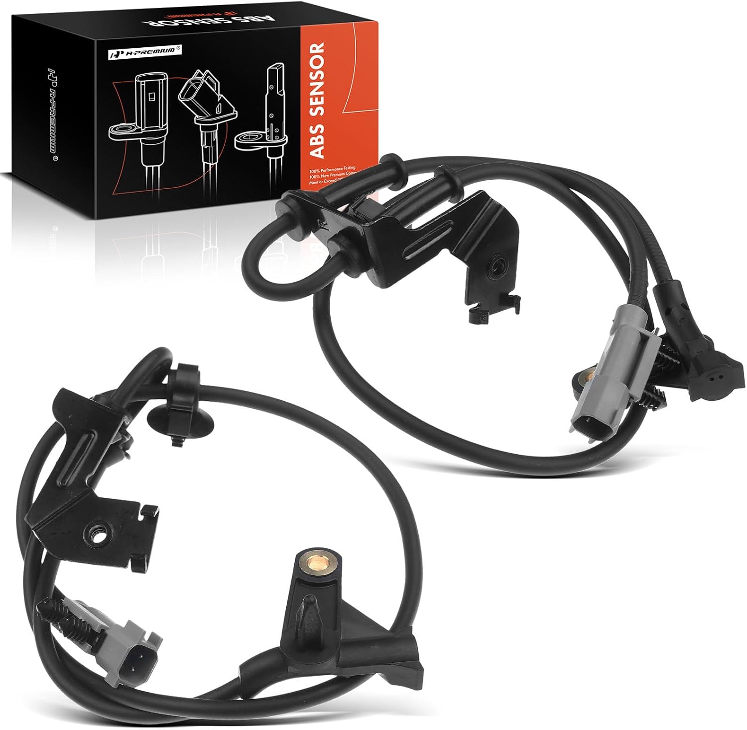 A-Premium ABS Wheel Speed Sensor Compatible with Chrysler & Dodge Models - Town & Country, Caravan, Grand Caravan, 2006-2007, Front Driver and Passenger Side, Replace# 4683470AE, 4683471AF