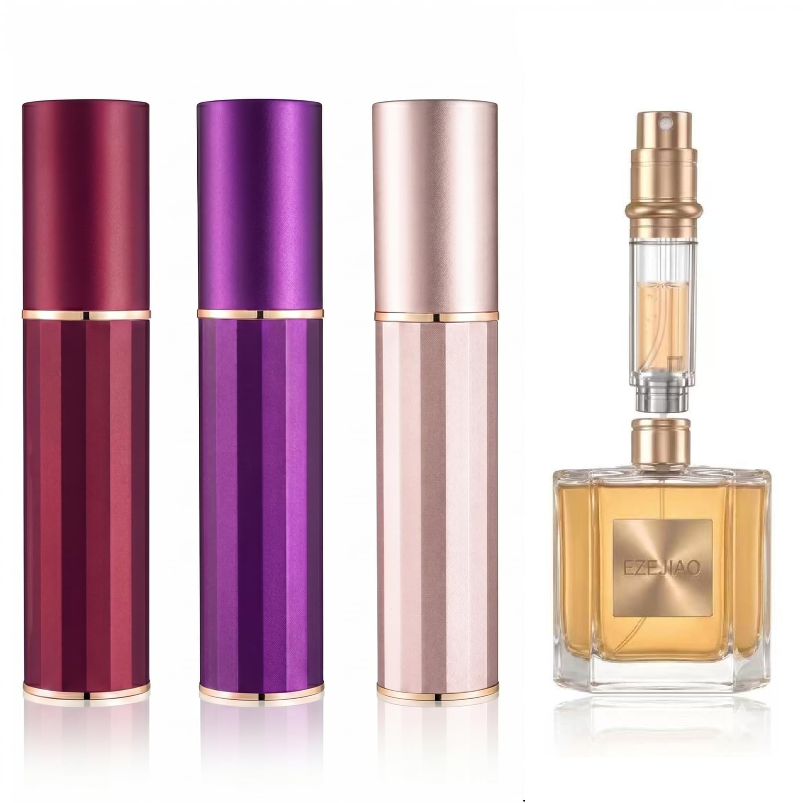 Atomiseur de parfum de voyage haut de gamme étanche et robuste lot de 3