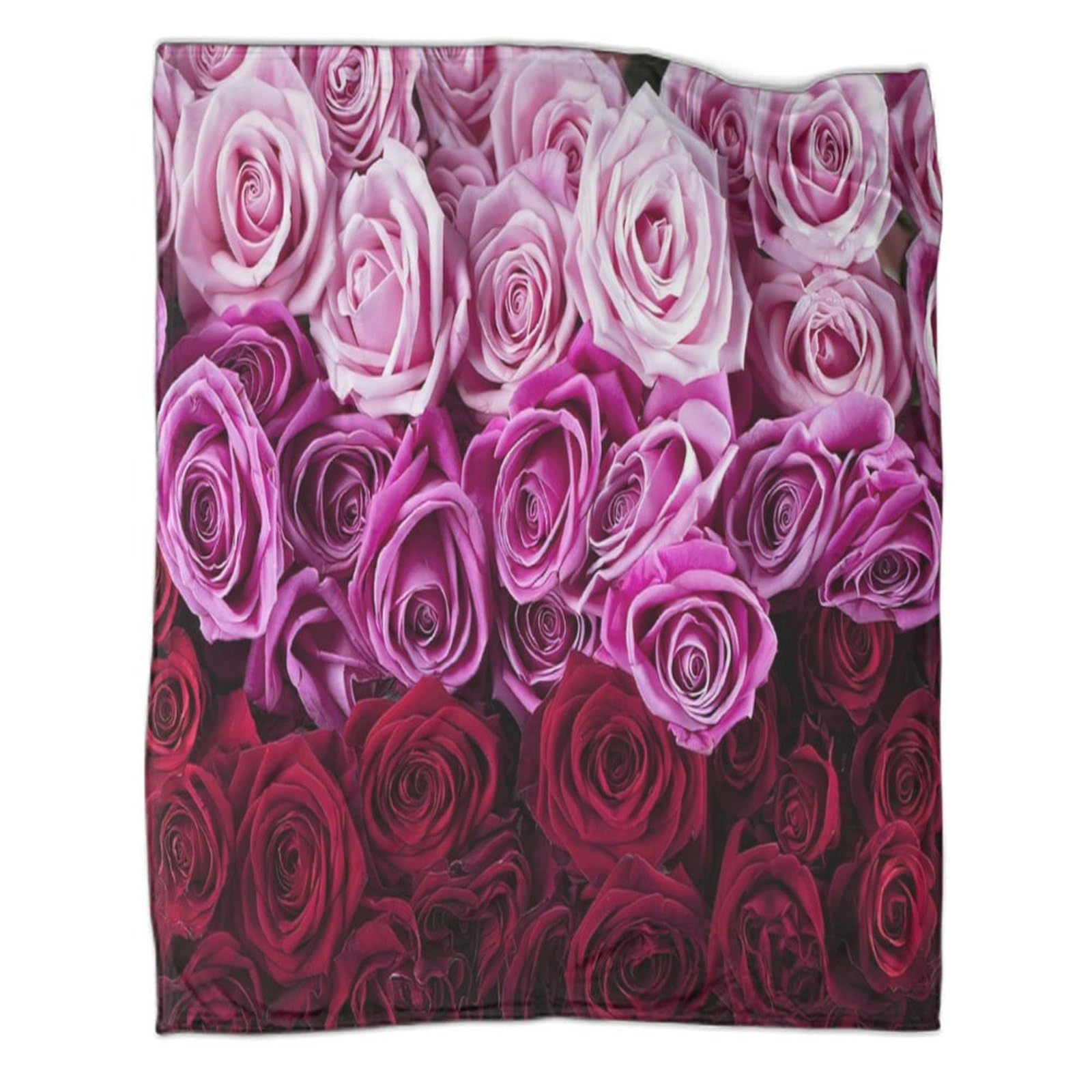 stampa 3D PinkRosesBouquet coperta microfibra biancheria da letto compatta e morbida coperta da viaggio leggera per regali per amici viaggiatori RomanticFloralDesign 70×80inch(180x200cm)
