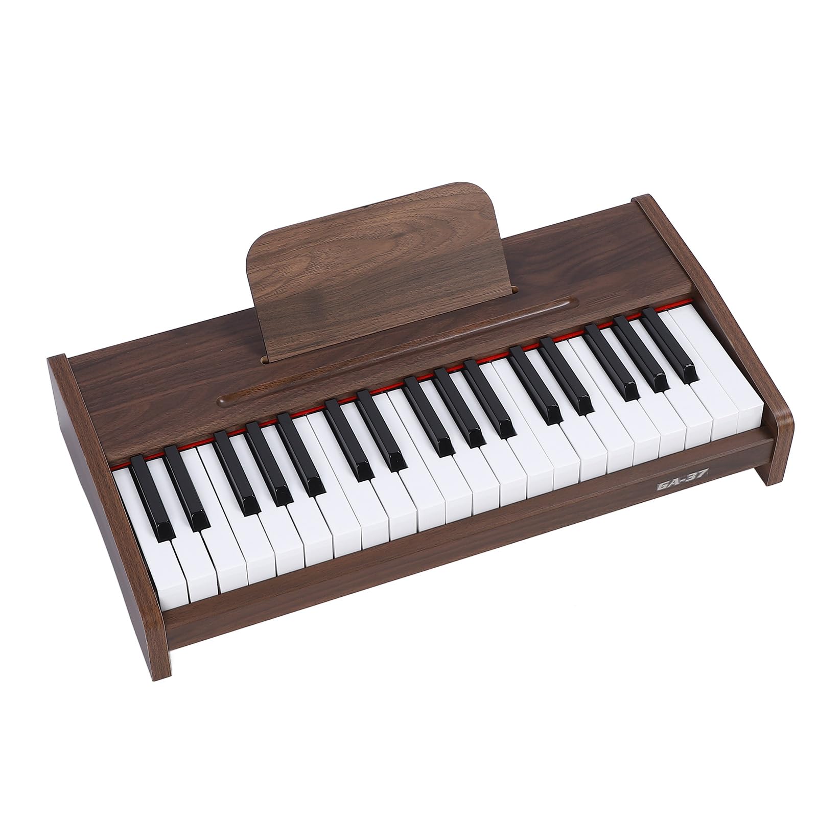 37 Tastie di Tastiera Elettronica per Pianoforte per Pianoforte Elettronico Tastiera Elettrica 37 Tastie di con Finitura a Venatura in Legno 2,2 Cm Tasti Standard per Principianti e