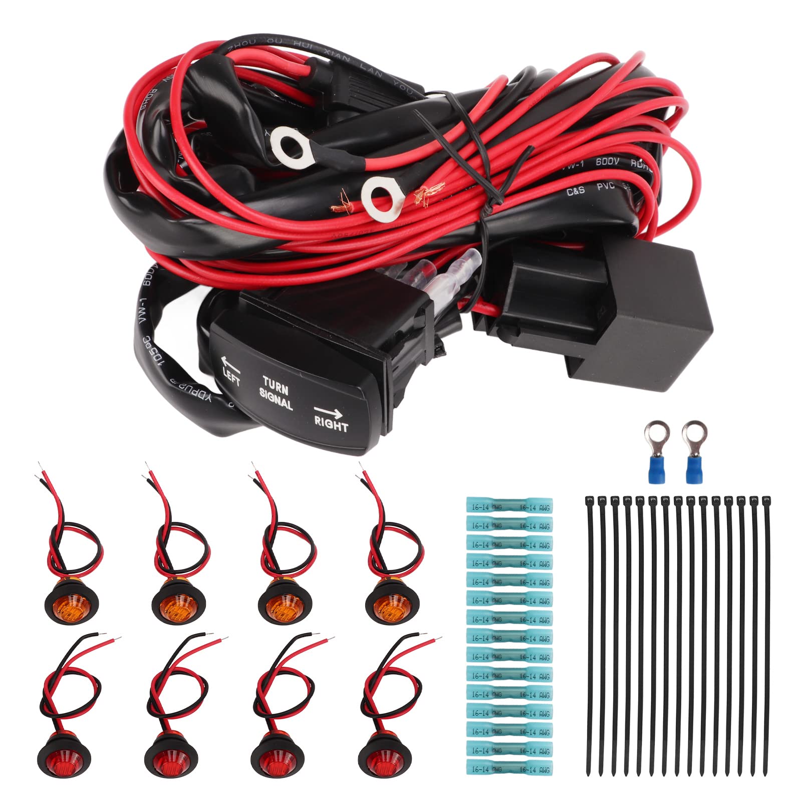 KIT indicatori di direzione UTV interruttore a bilanciere universale 12V ATV kit illuminazione stradale