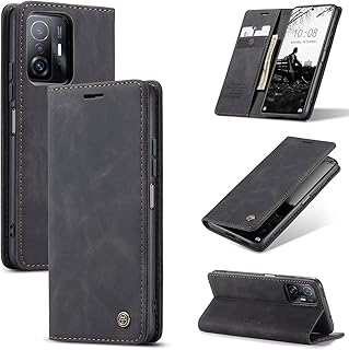 Flip Wallet Protection Leather Cover with Card Holder for Xiaomi 11T/11T Pro (Black)