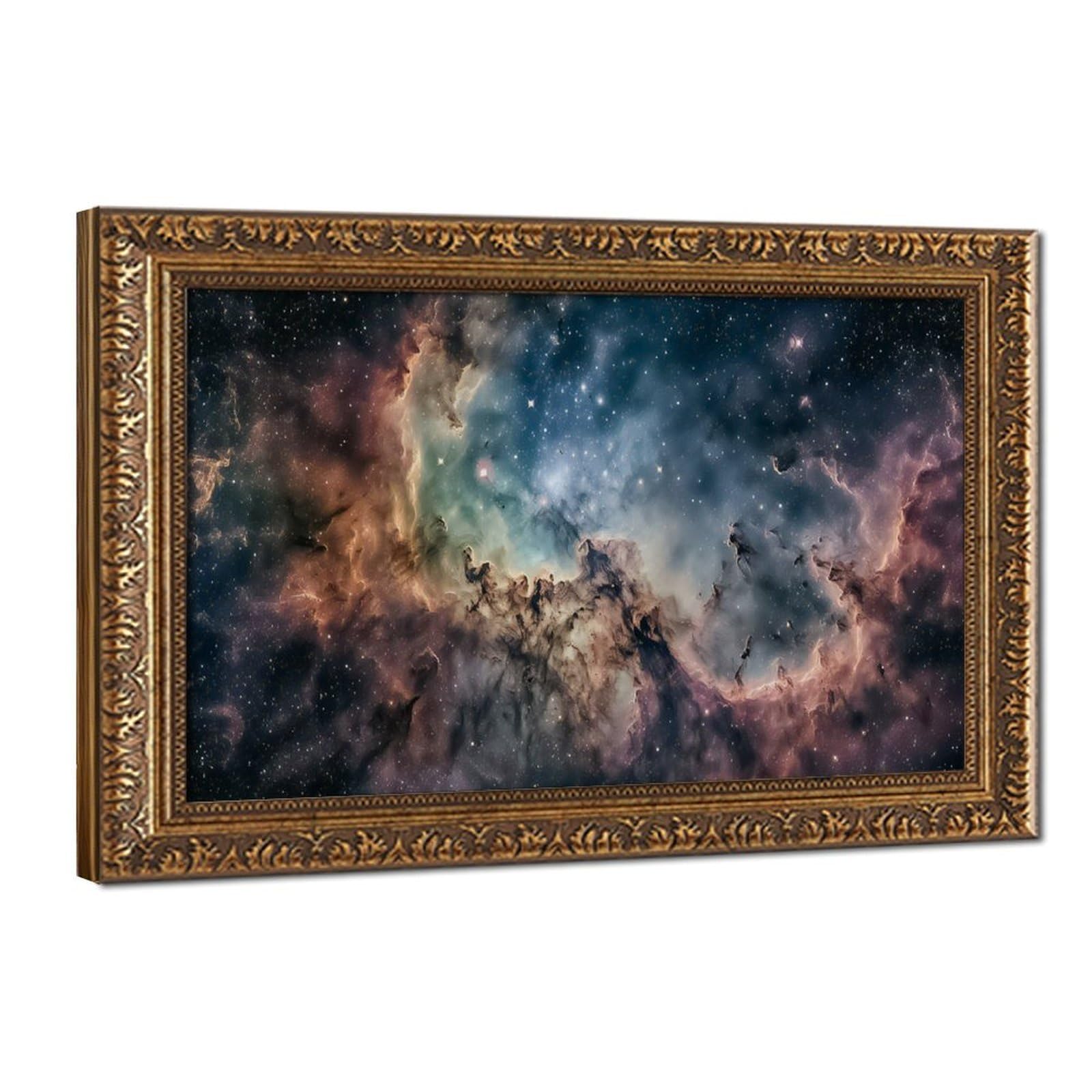 Bareronor Galaxy Nebula Poster Canvas Poster Bedroom Decor Landscape Office Room Decor Gift 24" L X 36" W